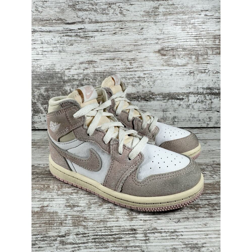 BLEMISHED Toddler Nike Air Jordan 1 High OG 'Washed Pink' Sneakers Sz 9C